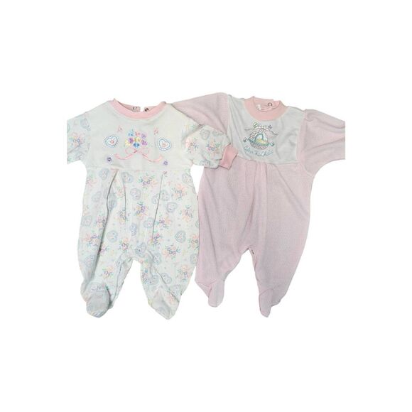No Brand Other - Baby Girls 0-3 Months Set of 2 Outfits Pink